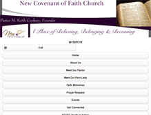 Tablet Screenshot of newcovenantoffaithchurch.com